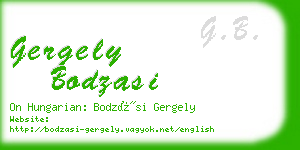 gergely bodzasi business card